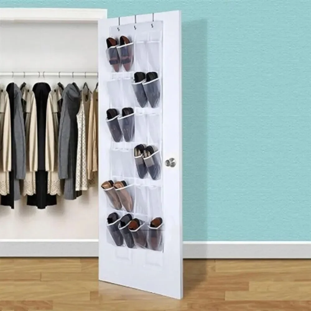 24 Grid Over the Door Wall Mounted Shoe Bra Underwear Swimsuit Organizer Storage